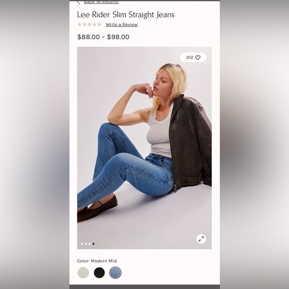 NWT Lee Jeans- Mid Rise Rider Jeans - Picture 3 of 7